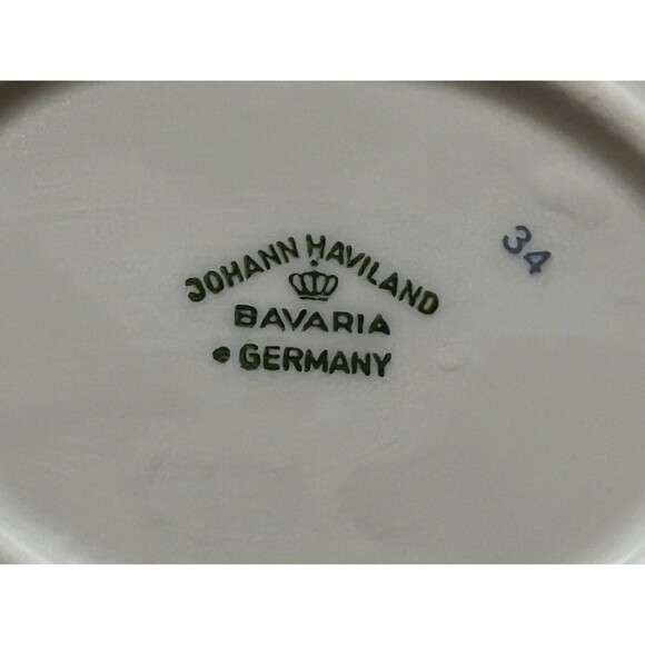 Johann Haviland Gravy Boat Forever Spring Unattached Underplate Vintage Platinum - Picture 5 of 9